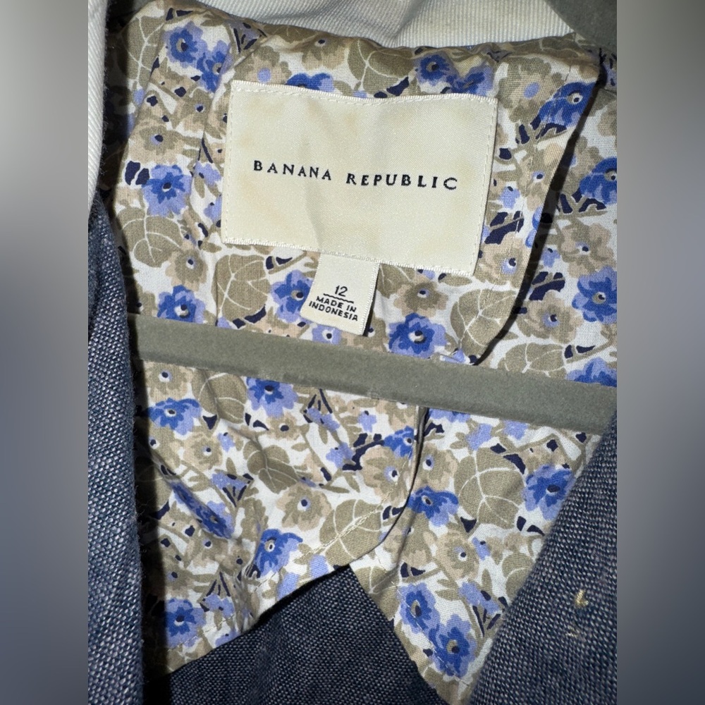 Banana Republic Linen Denim Blazer Jacket - Picture 5 of 10